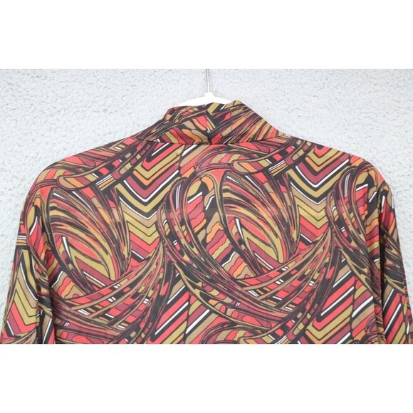 Vanessa Williams Silky Button Up Blouse-Size 3X-Tie Front-New without Tags - Picture 10 of 11